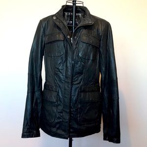 Beautiful Black Danier Leather Jacket - Small